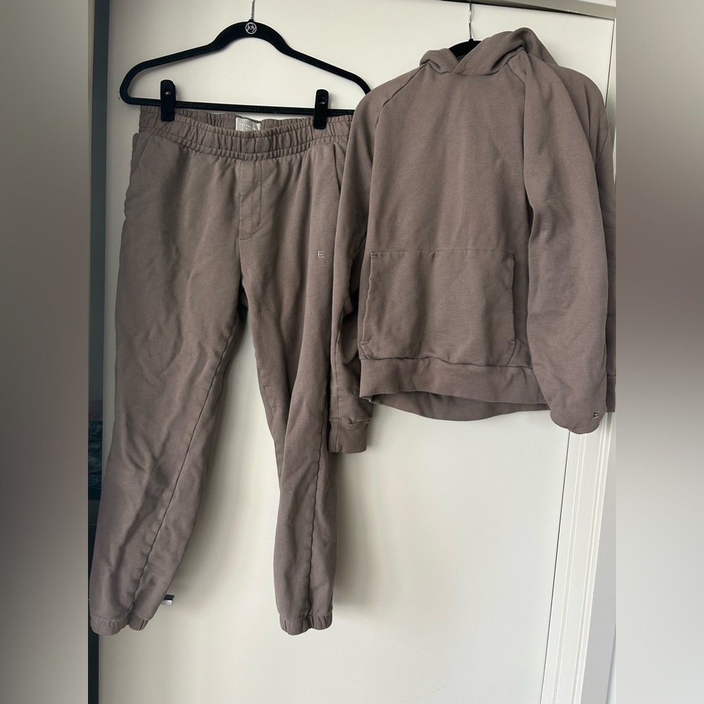 Everlane Brown Hoodie and Sweatpants Set